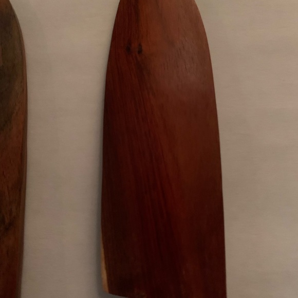 Solid Wood hand carved Spreader Cheese Pâté knife set of 3 BNWT Made inThailand - Picture 4 of 6
